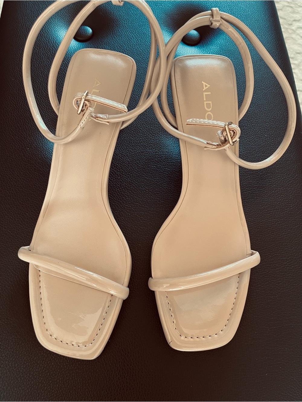 NEW ALDO DIME ANKLE STRAPPY SANDAL IN BONE WOMENS 7 - Picture 17 of 17